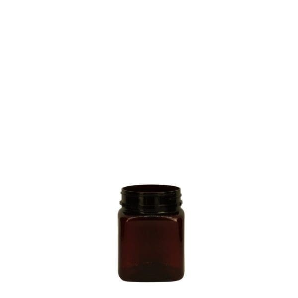 Vzs0200 002A Pet Jar Square Amber 200Ml