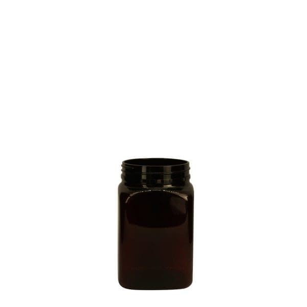 Vzs0400 014B Pet Jar Square Amber 400Ml 63Te