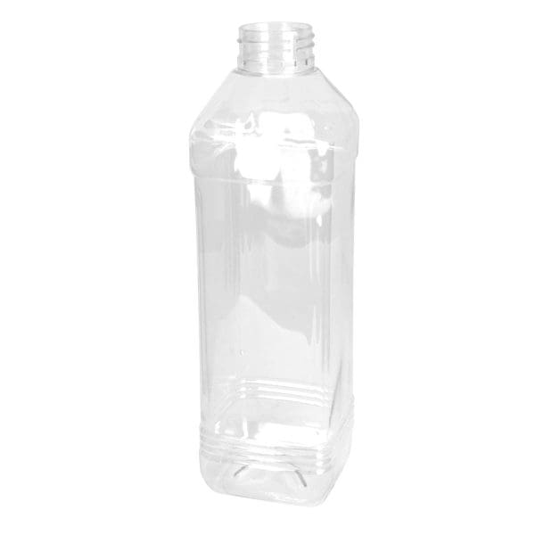 Vzs1000 012 Pet Bottle Square Clear 1Ltr 38Te 2