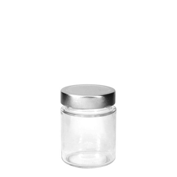 A040300200 Round Ergo Jar 200Ml Silver