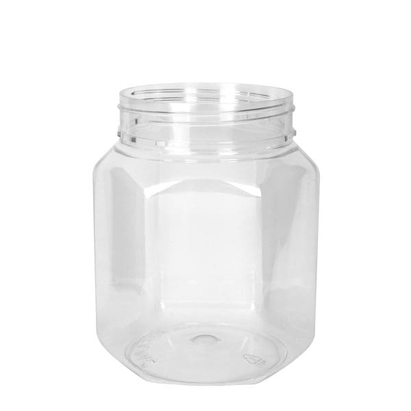 Hexagonal Pet Jar 1600ml/2kg